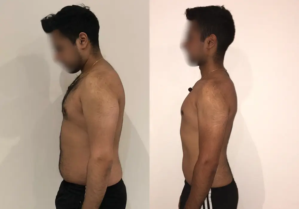 Client transformation — Fat loss · 14 weeks