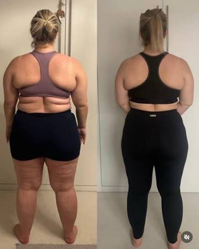Client transformation — Down 16kg · 24 weeks